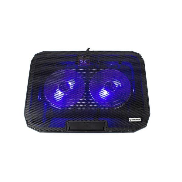 COOLER LAPTOP CYBERCOOL HA-73 METALICA, REGULABLE, 2 COOLER LED 15"