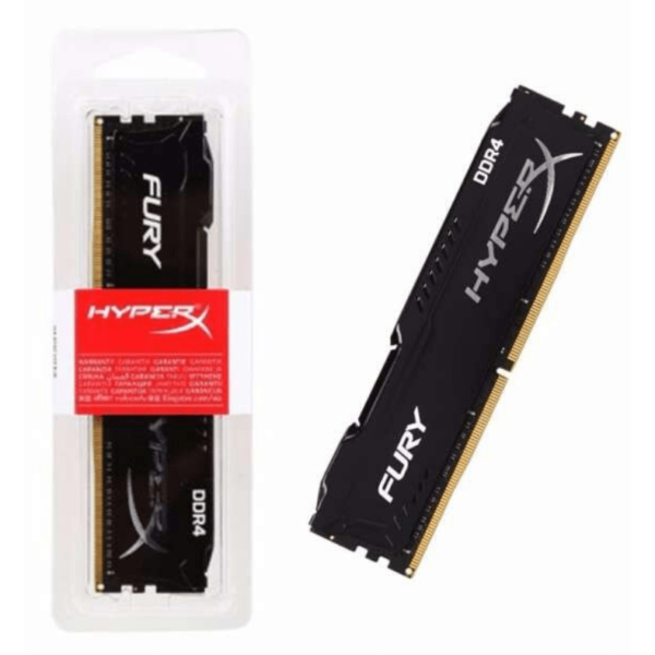 MEMORIA KINGSTON HYPERX FURY BLACK, 8 GB, DDR4, 2400 MHZ