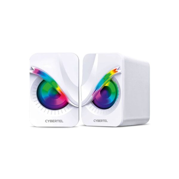 Parlante EXXPERT WHITE CBX S301W 2.0 RGB 2" CYBERTEL